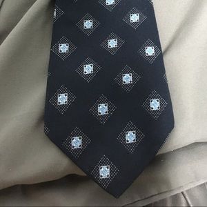 Vintage blue squares tie